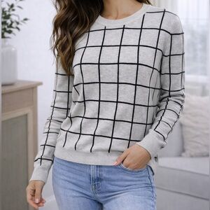 Madewell Windowpane Sweater Small‎